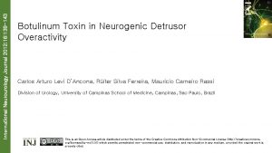 International Neurourology Journal 2012 16 139 143 Botulinum