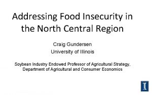 Addressing Food Insecurity in the North Central Region