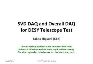 SVD DAQ and Overall DAQ for DESY Telescope