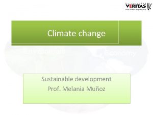 Climate change Sustainable development Prof Melania Muoz What