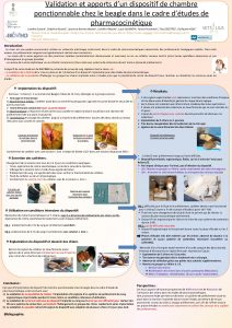 Validation et apports dun dispositif de chambre ponctionnable