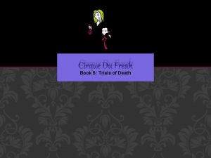 Cirque Du Freak Book 5 Trials of Death