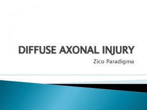 DIFFUSE AXONAL INJURY Zico Paradigma Diffuse Axonal Injury