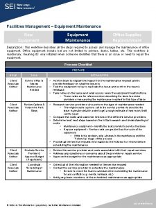 Facilities Management Equipment Maintenance New Equipment Maintenance Office