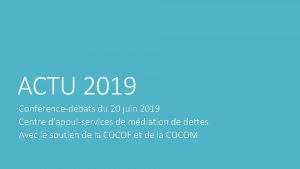 ACTU 2019 Confrencedbats du 20 juin 2019 Centre