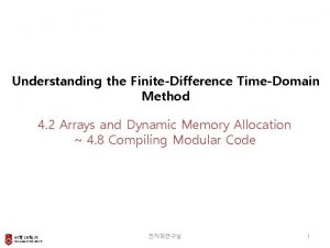Understanding the FiniteDifference TimeDomain Method 4 2 Arrays