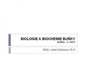 BIOLOGIE A BIOCHEMIE BUKY BUKA 2 ST RNDr