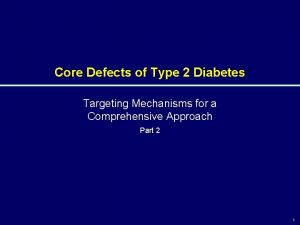 Core Defects of Type 2 Diabetes Targeting Mechanisms