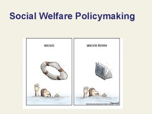 Social Welfare Policymaking Social Welfare Programs Two main