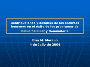 Contribuciones y desafos de los recursos humanos en