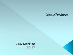 Music Producer Cecy Martinez 2813 What a music