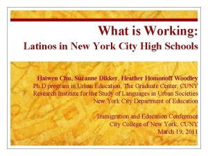 What is Working Latinos in New York City