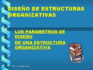 DISEO DE ESTRUCTURAS ORGANIZATIVAS LOS PARAMETROS DE DISEO