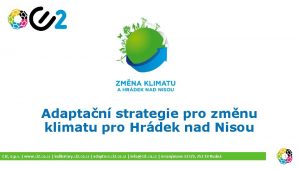 Adaptan strategie pro zmnu klimatu pro Hrdek nad