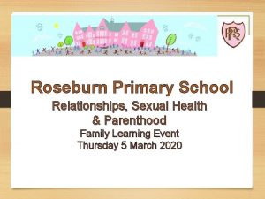 Roseburn Primary School Relationships Sexual Health Parenthood Family