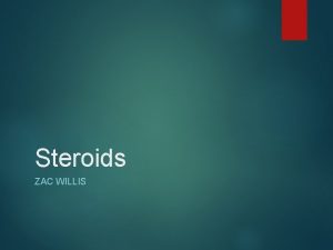 Steroids ZAC WILLIS Natural Steroids Sex Hormones in