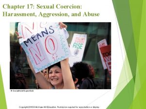 Chapter 17 Sexual Coercion Harassment Aggression and Abuse