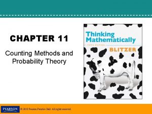 Chapter 11 counting methods and probability theory answers