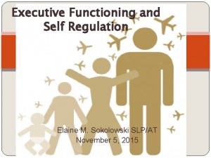Executive Functioning and Self Regulation Elaine M Sokolowski
