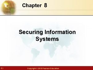 Chapter 8 Securing Information Systems 8 1 Copyright