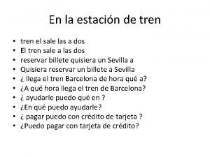 En la estacin de tren tren el sale