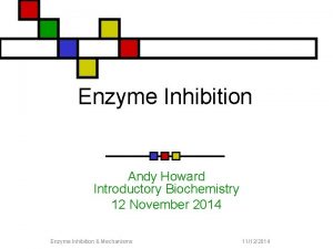 Enzyme Inhibition Andy Howard Introductory Biochemistry 12 November