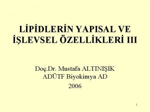 LPDLERN YAPISAL VE LEVSEL ZELLKLER III Do Dr