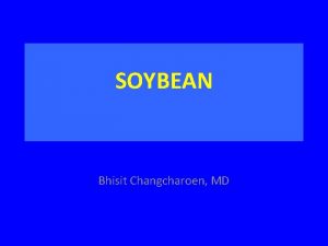 SOYBEAN Bhisit Changcharoen MD Soy Soybean US Soya