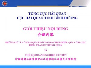 TNG CC HI QUAN TNH BNH DNG GII