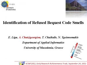 Identification of Refused Bequest Code Smells E Ligu