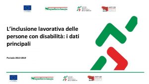 Linclusione lavorativa delle persone con disabilit i dati