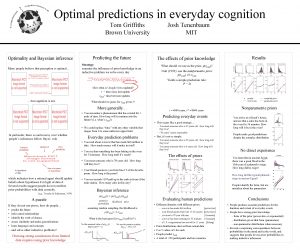 Optimal predictions in everyday cognition Tom Griffiths Brown