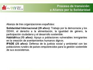 Proceso de transicin a Alianza por la Solidaridad