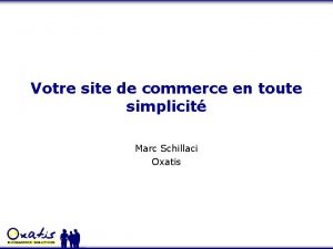 Votre site de commerce en toute simplicit Marc