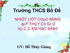 Trng THCS B NHIT LIT CHO MNG qu