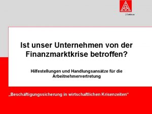 Cottbus Ist unser Unternehmen von der Finanzmarktkrise betroffen