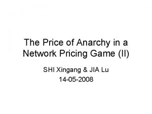 The Price of Anarchy in a Network Pricing