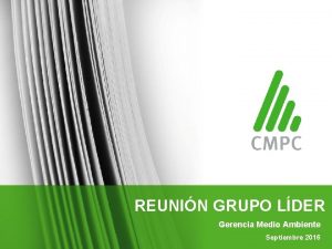 REUNIN GRUPO LDER Gerencia Medio Ambiente Septiembre 2016