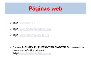 Pginas web http www seep es http www