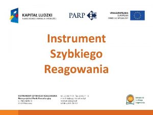 Instrument Szybkiego Reagowania Co to jest Instrument Szybkiego