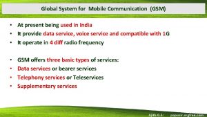Global System for Mobile Communication GSM At present