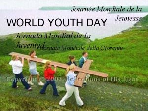 Journe Mondiale de la Jeunesse WORLD YOUTH DAY
