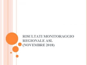 RISULTATI MONITORAGGIO REGIONALE ASL NOVEMBRE 2018 CLASSI COINVOLTE