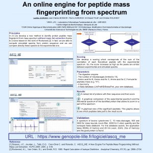 An online engine for peptide mass fingerprinting from