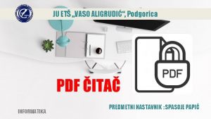 JU ET VASO ALIGRUDI Podgorica PDF ITA INFORMATIKA