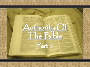 Comunicacin y Gerencia Authority Of The Bible Part