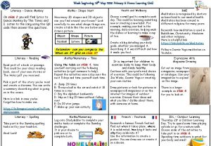 Week beginning 18 th May 2020 Primary 6