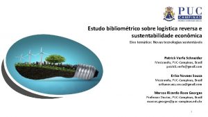 Estudo bibliomtrico sobre logstica reversa e sustentabilidade econmica