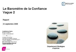 Le Baromtre de la Confiance Vague 2 Rapport