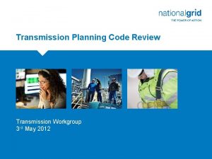 Transmission Planning Code Review Place your chosen image